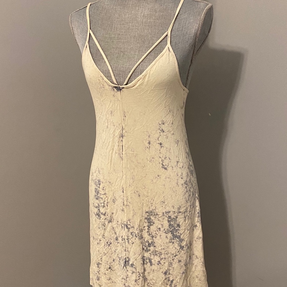 Two toned tie-dye spaghetti strap dress